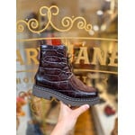 Mjus leren veterboot combo Viviana dk bruin