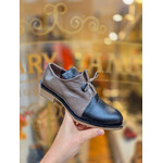 Le Bohemien leren veterschoen K501 taupe/zwart