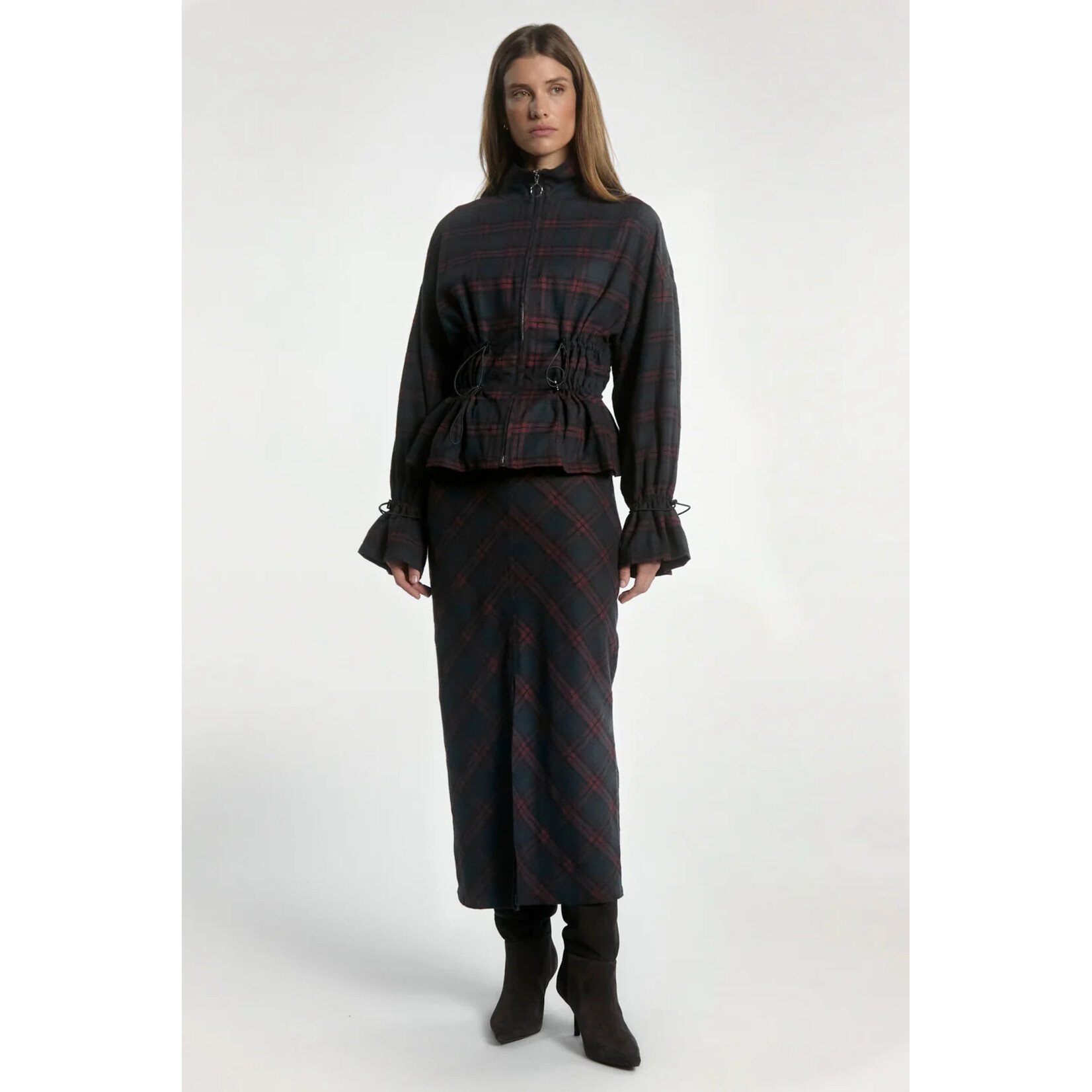 Aaiko rok geruit BELIANE blauw