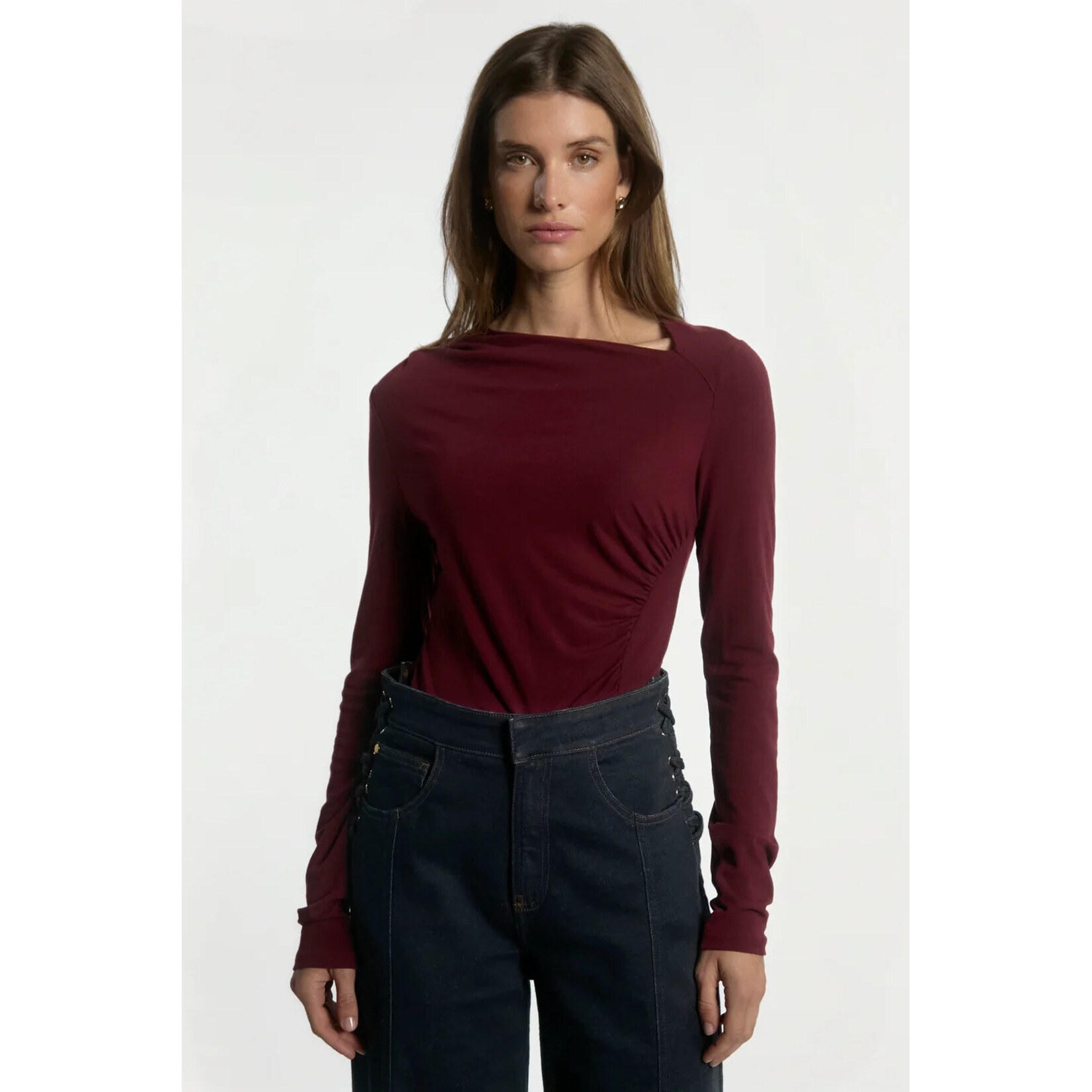 Aaiko viscose top JALISSE bordeaux