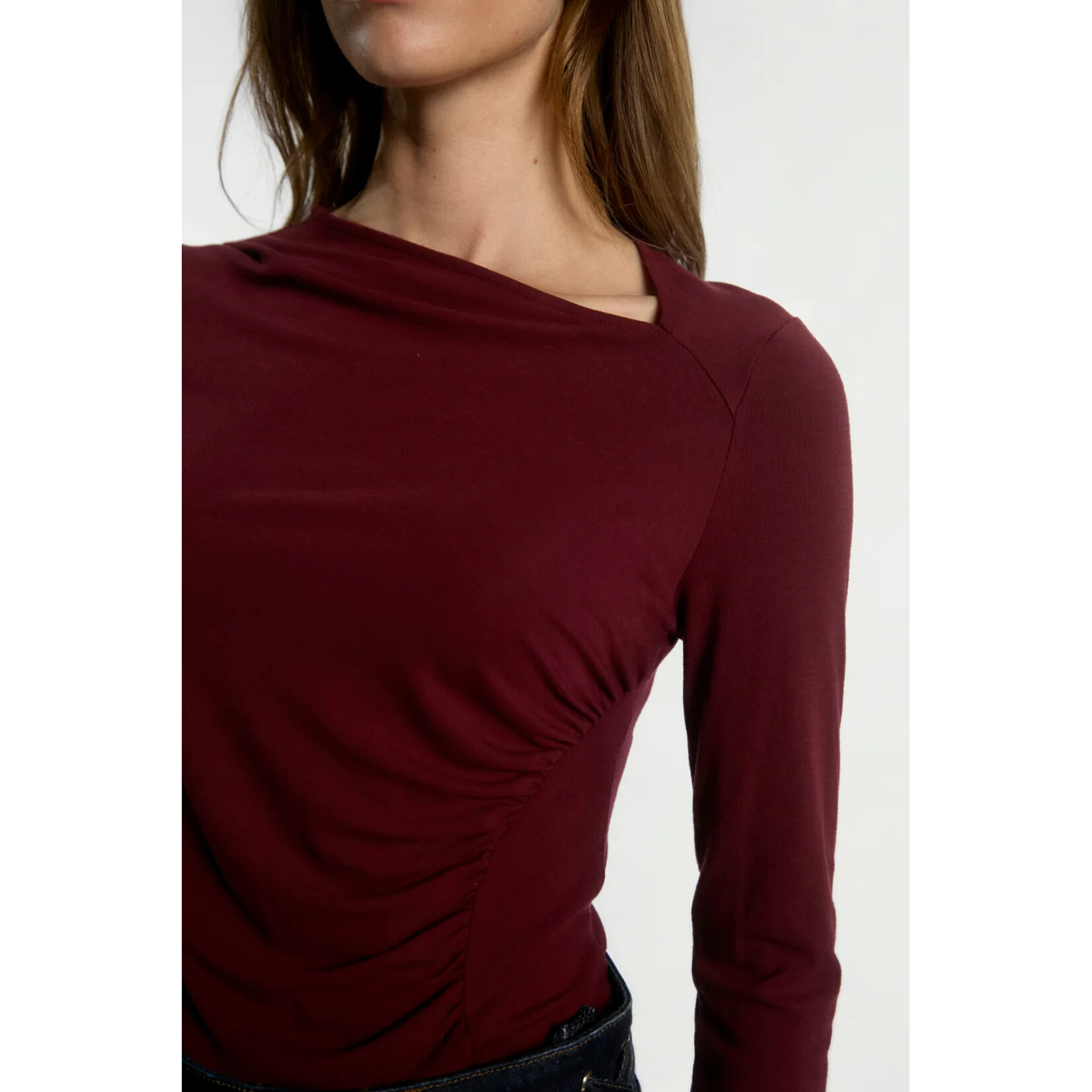 Aaiko viscose top JALISSE bordeaux