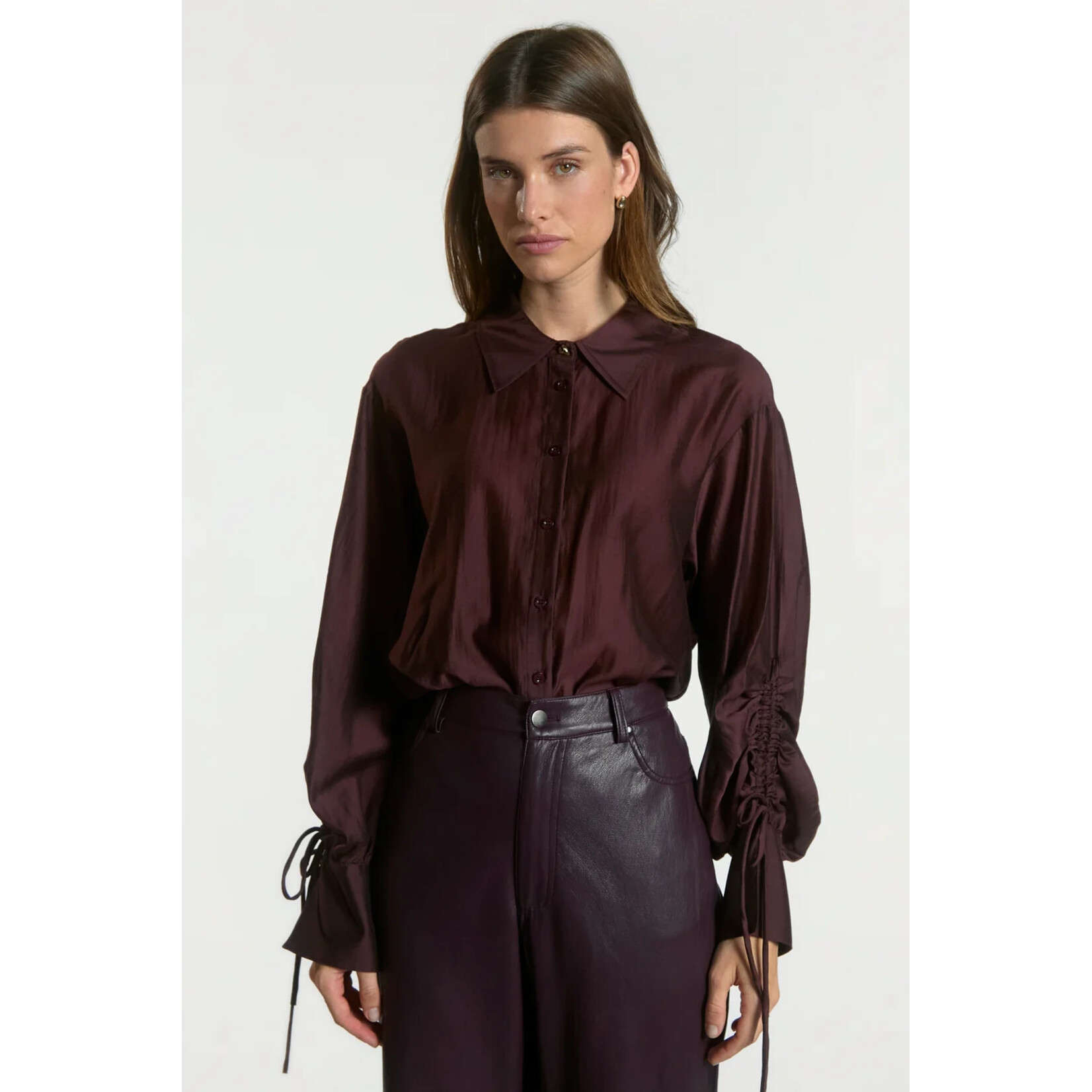 Aaiko blouse MAREL lyo bordeaux
