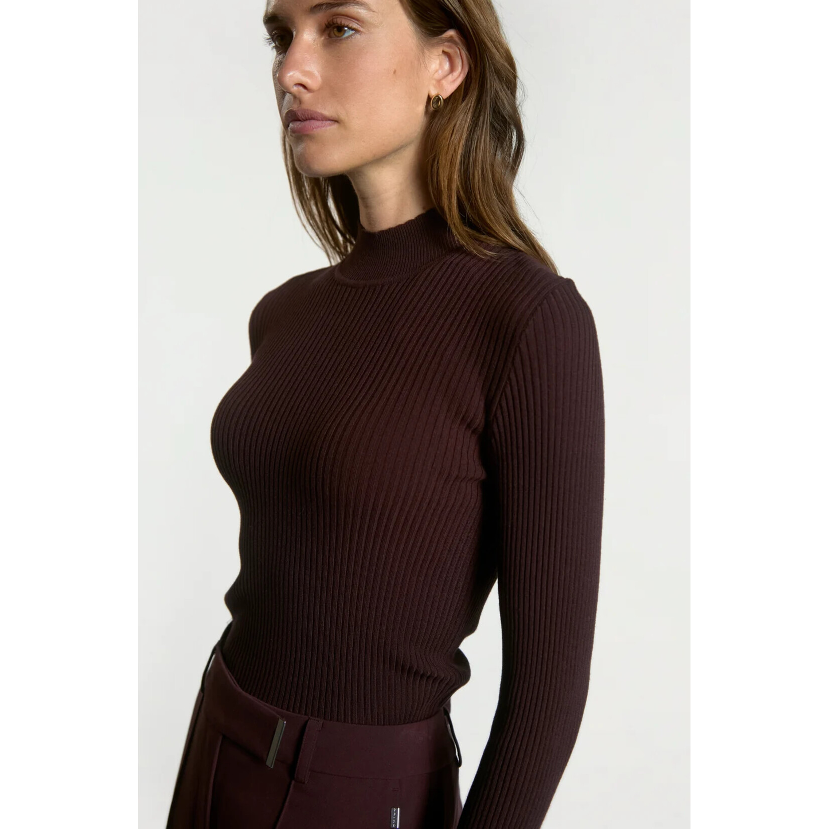 Aaiko viscose knit top JARO bordeaux