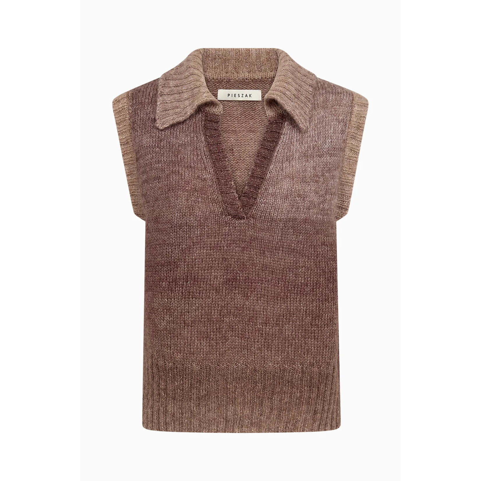 Pieszak Pieszak vest knit NANNA coffee