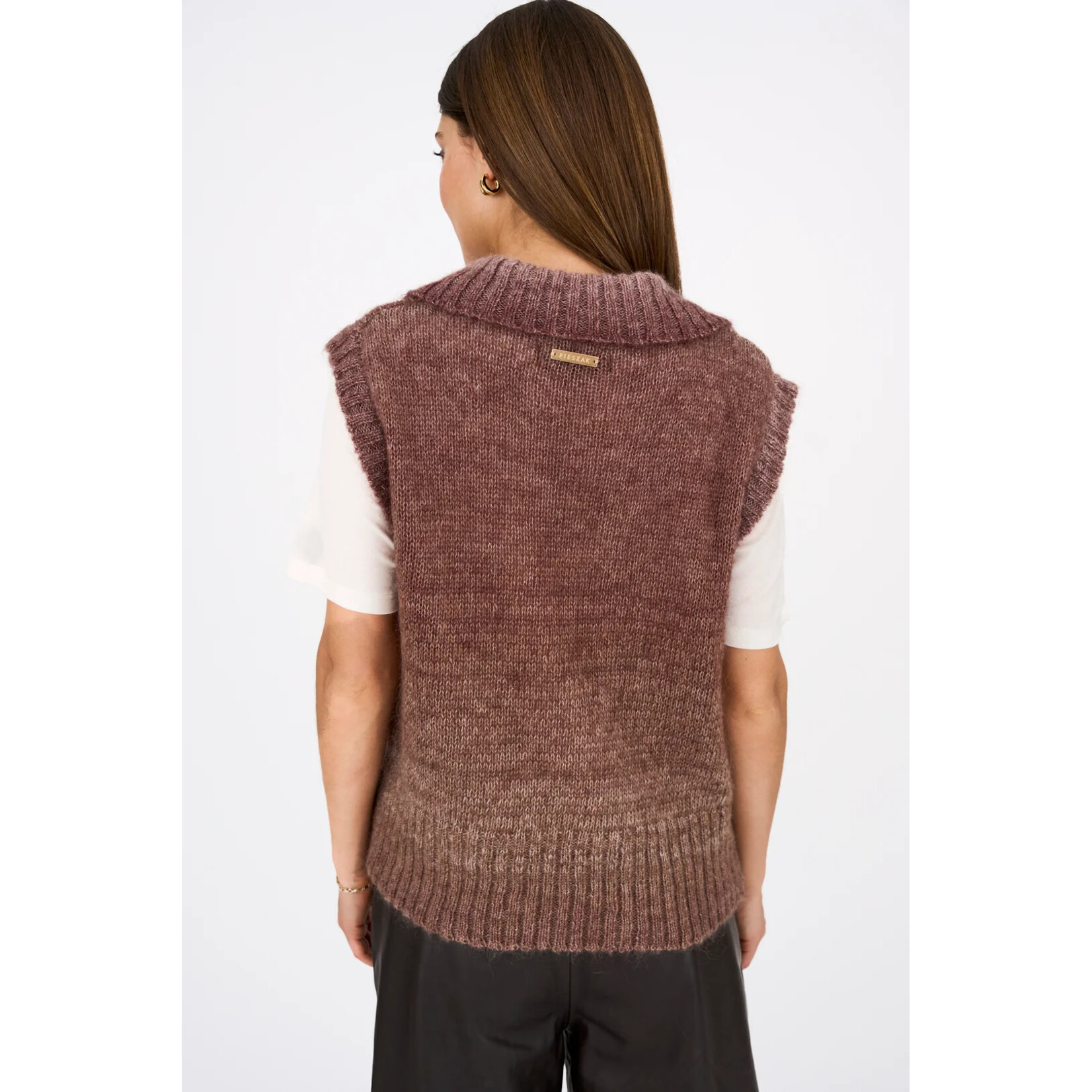 Pieszak Pieszak vest knit NANNA coffee