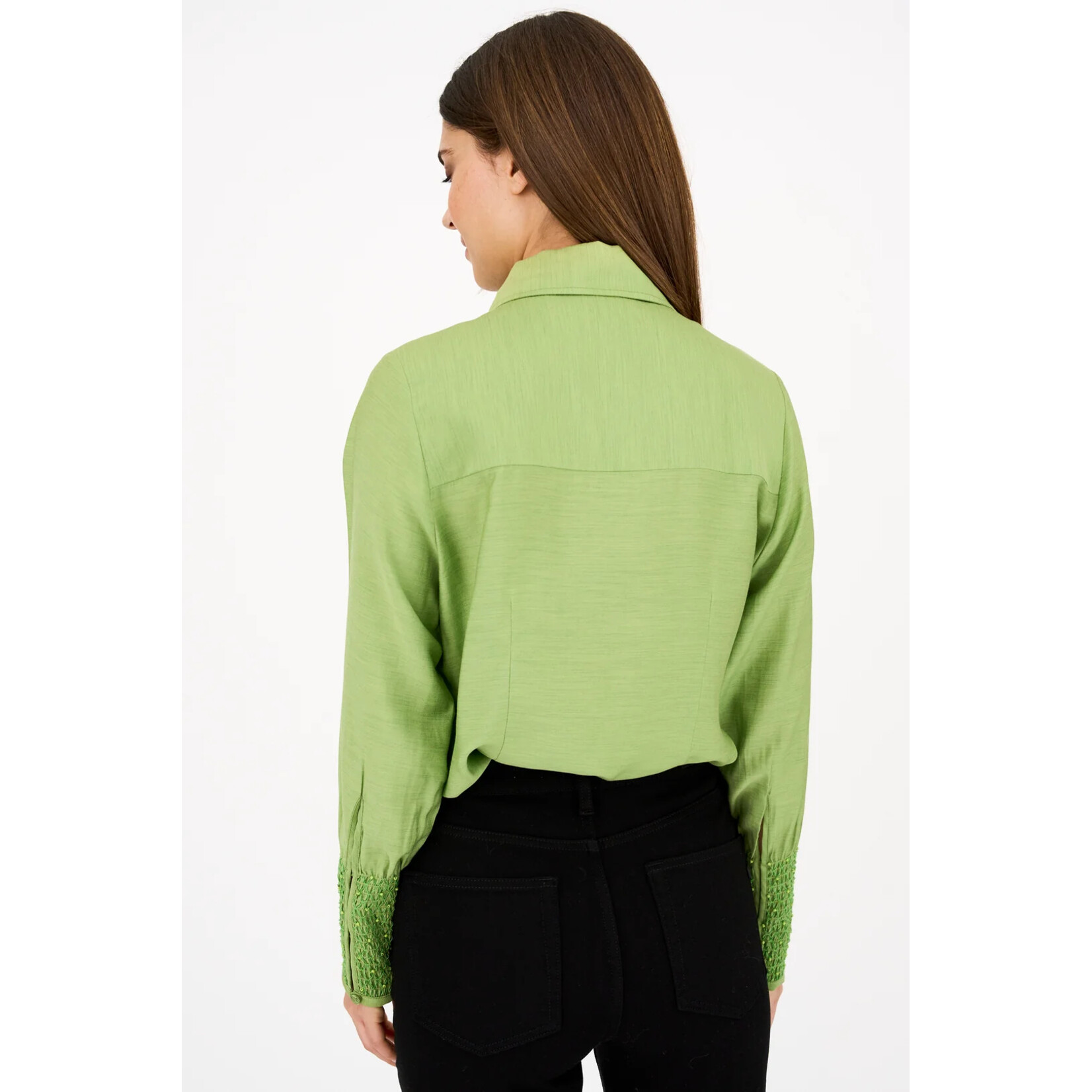 Pieszak Pieszak blouse VIOLA beaded shirt groen