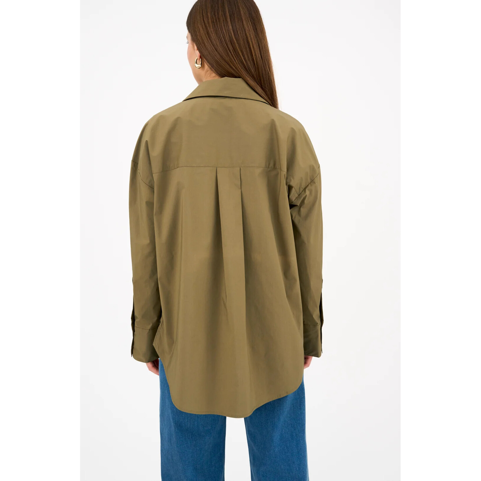 Pieszak Pieszak blouse NYLA poplin shirt groen