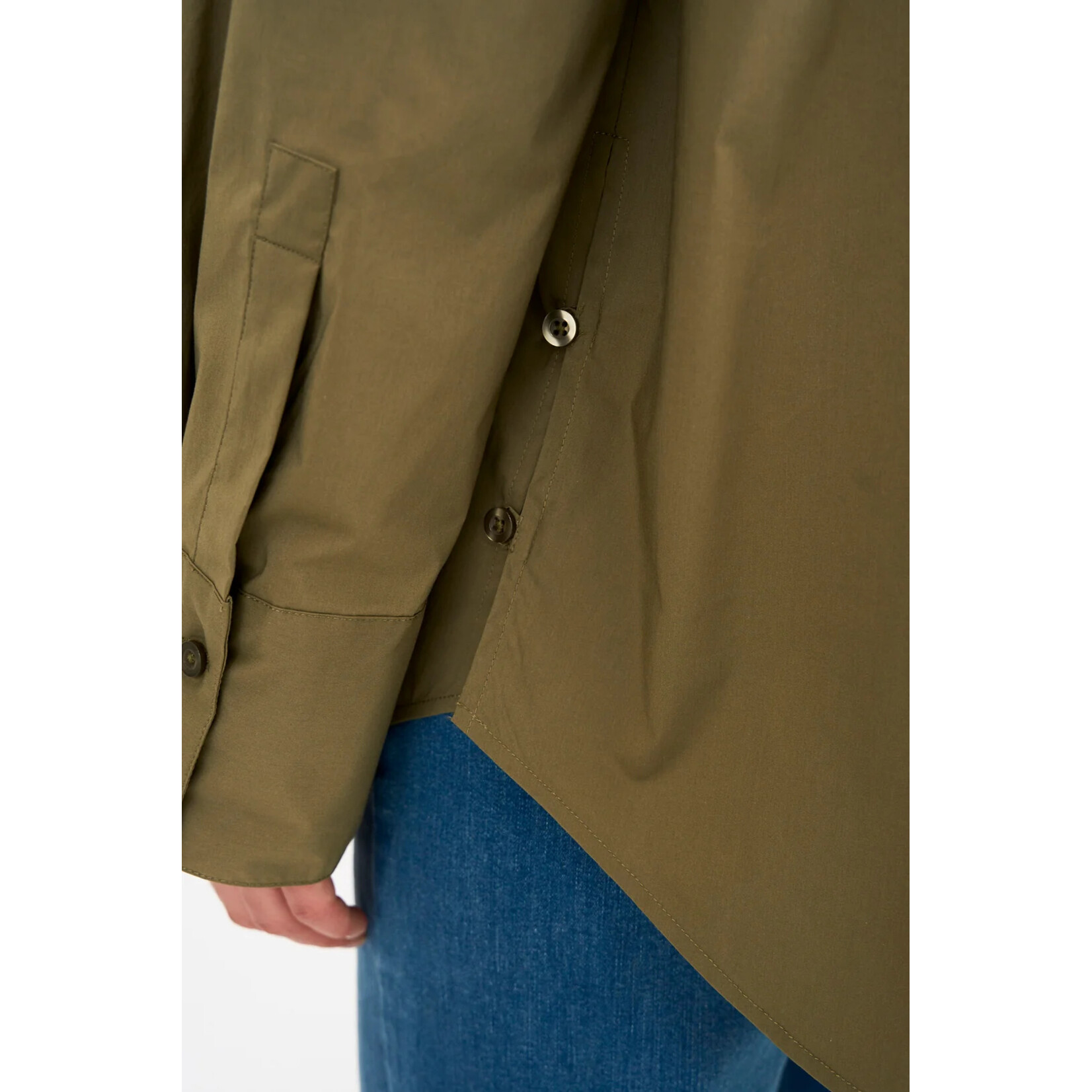 Pieszak Pieszak blouse NYLA poplin shirt groen