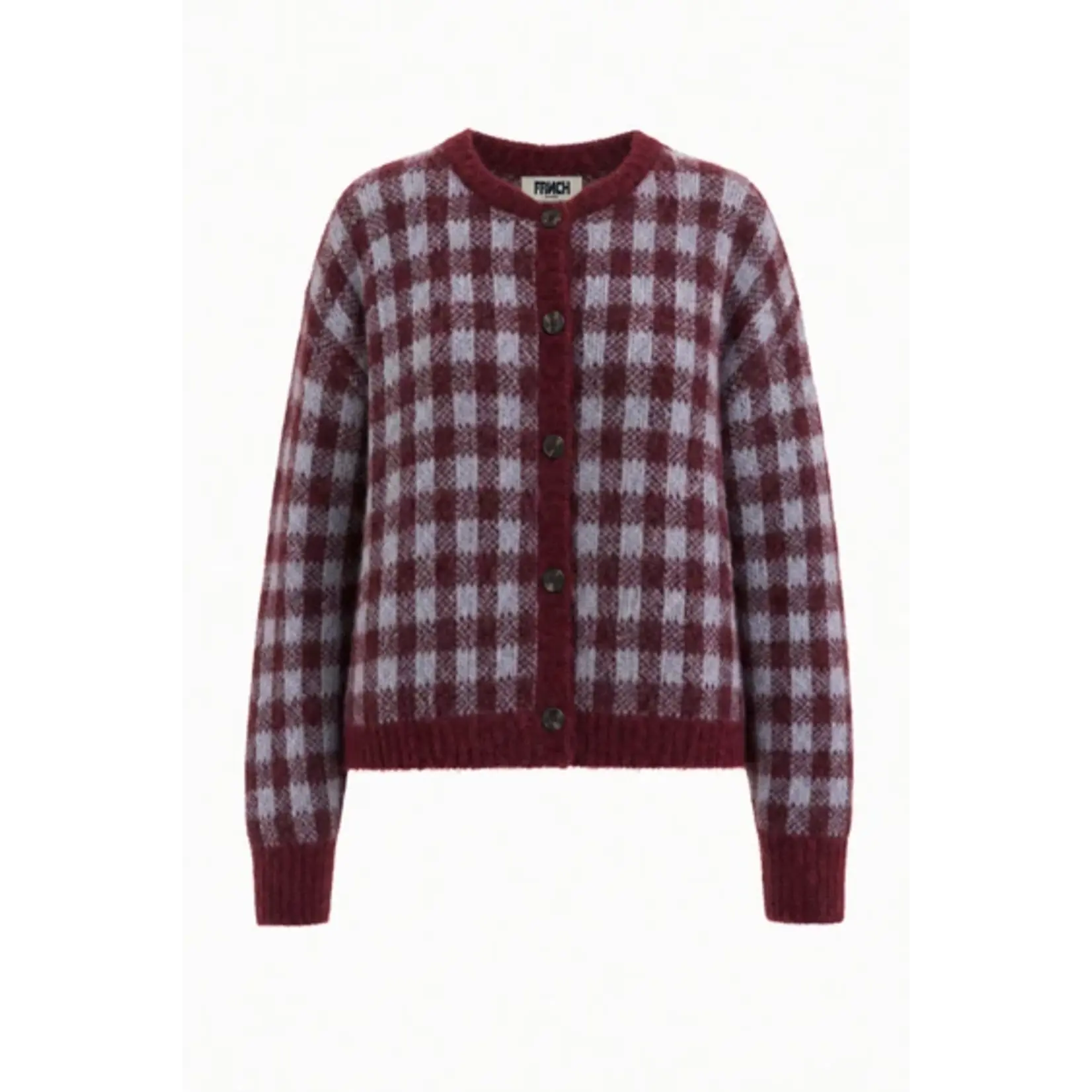 FRNCH FRNCH vest AOMORI geblokt bordeaux/blauw