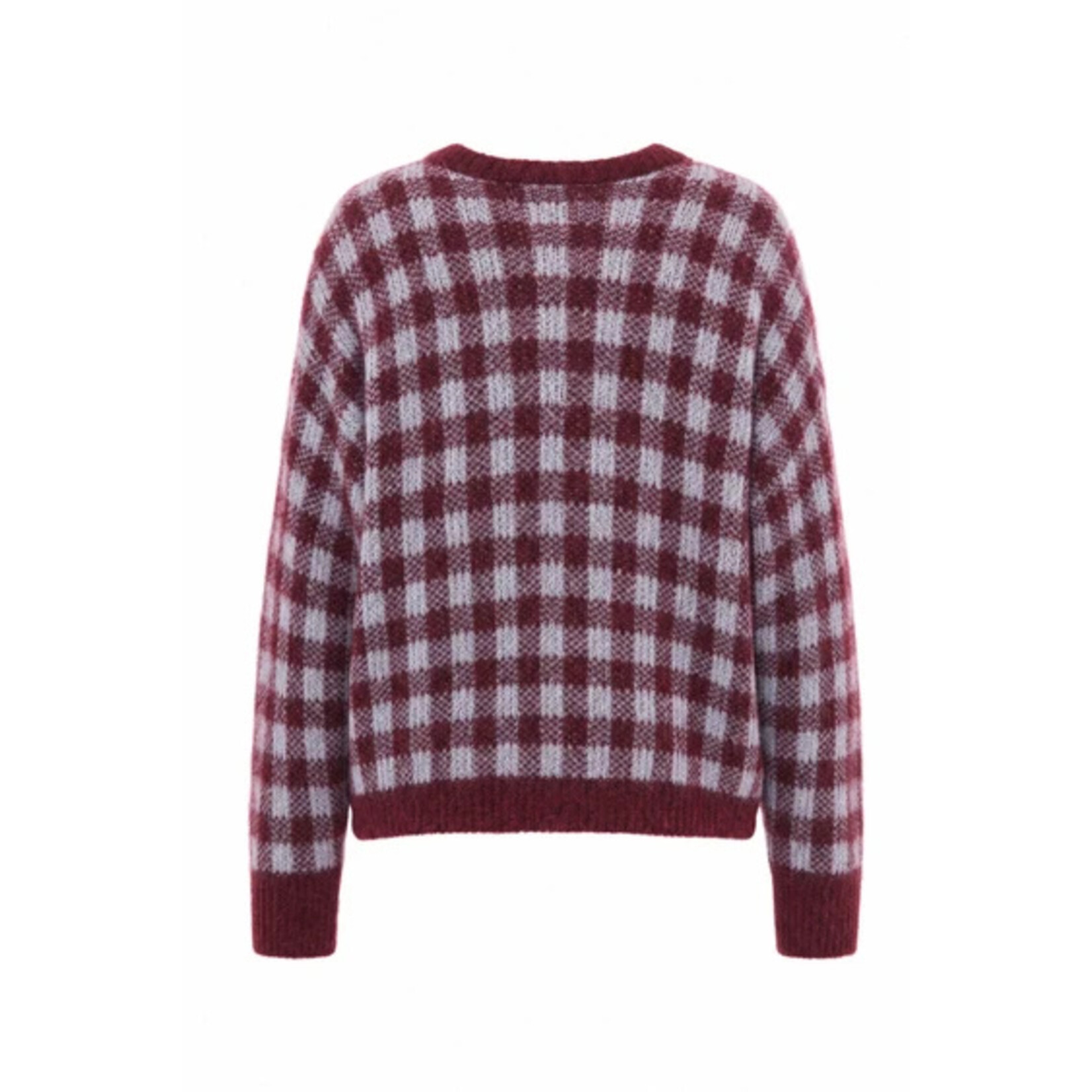 FRNCH FRNCH vest AOMORI geblokt bordeaux/blauw