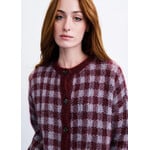 FRNCH FRNCH vest AOMORI geblokt bordeaux/blauw