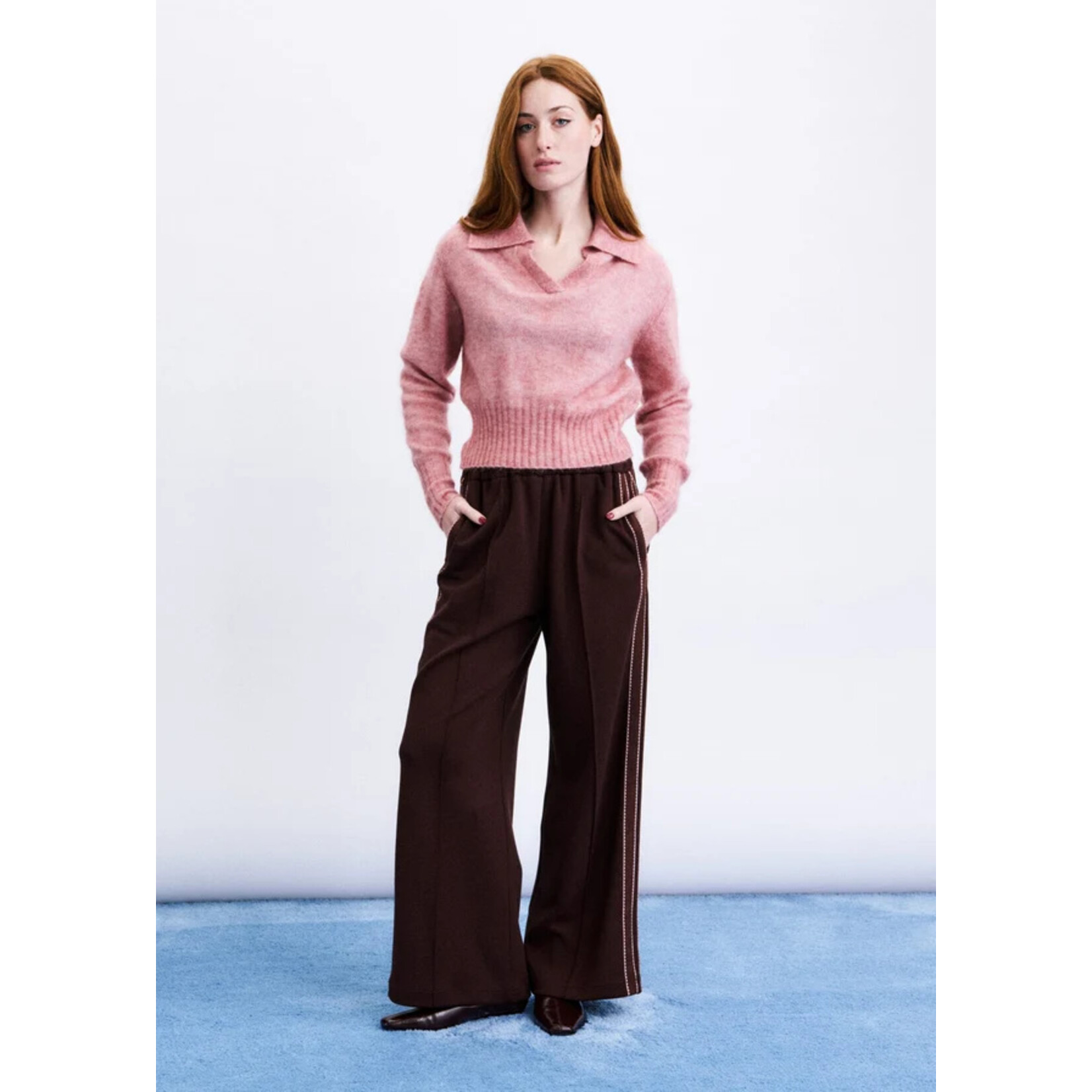 FRNCH FRNCH pantalon HERA streep bordeaux