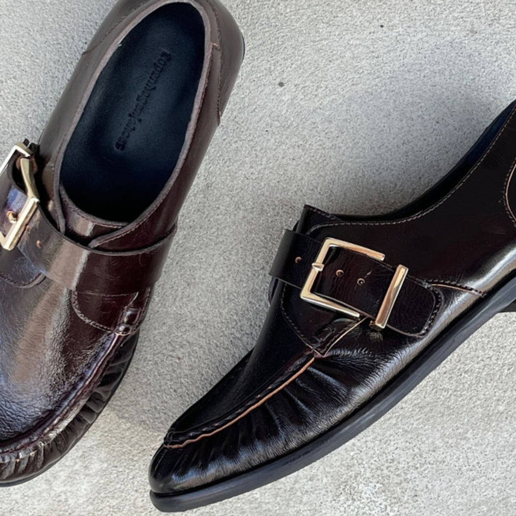 Copenhagen Shoes leren instapper gesp REVOIR bruin