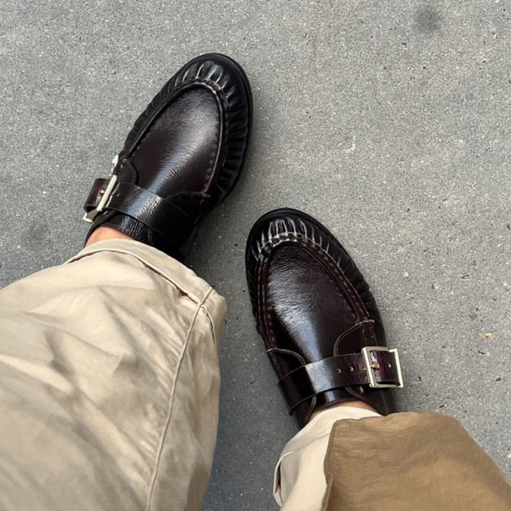 Copenhagen Shoes leren instapper gesp REVOIR bruin