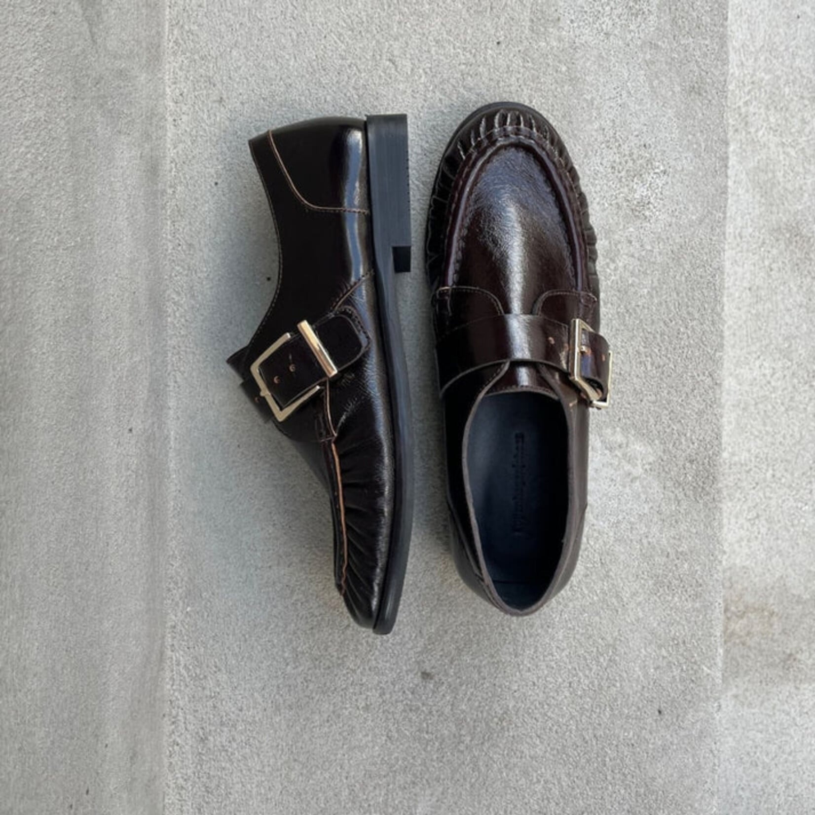 Copenhagen Shoes leren instapper gesp REVOIR bruin