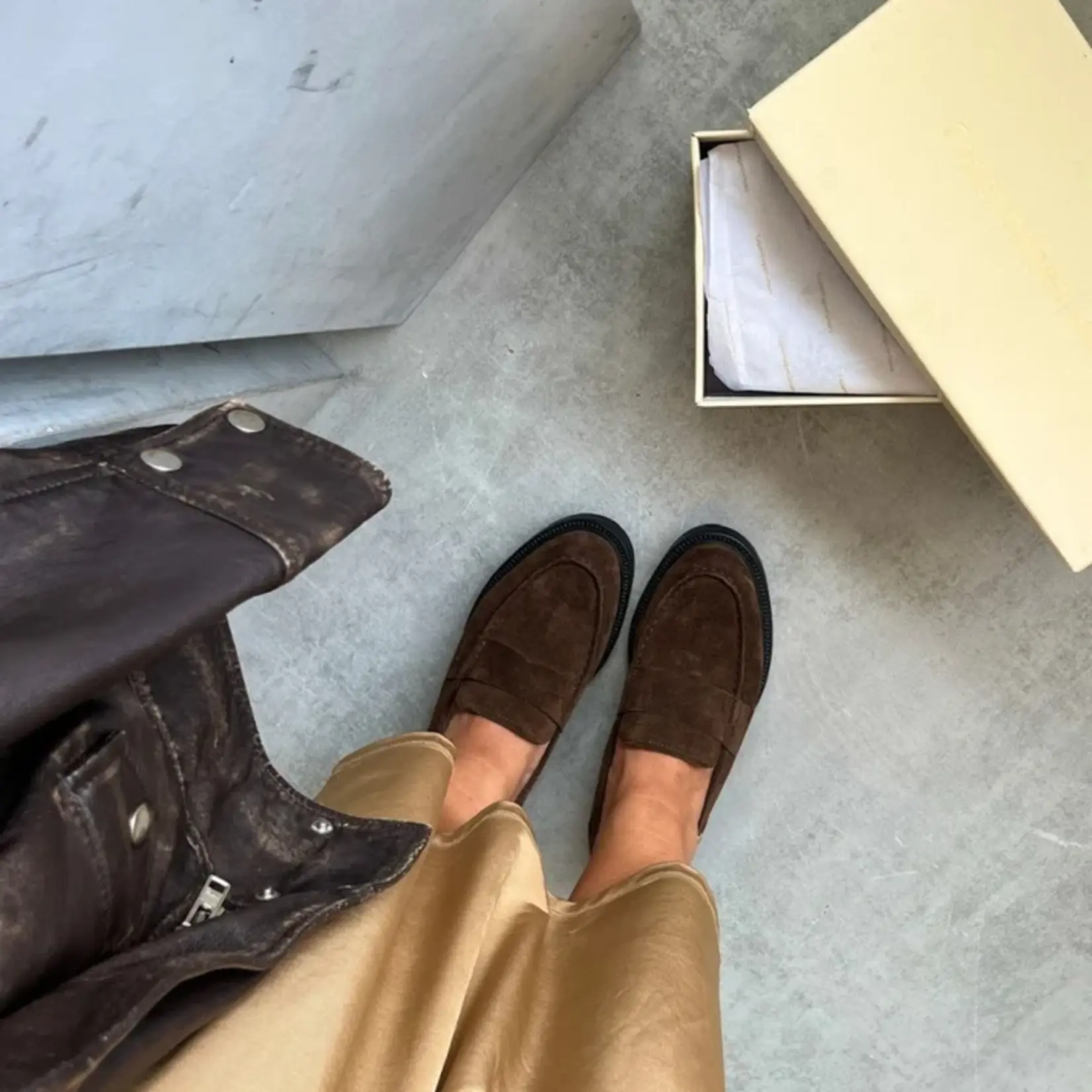 Copenhagen Shoes loafer instapper suede BEAUTY bruin