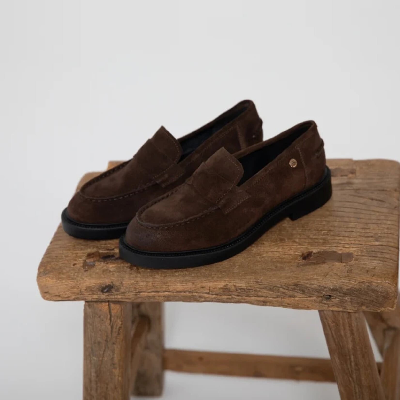 Copenhagen Shoes loafer instapper suede BEAUTY bruin