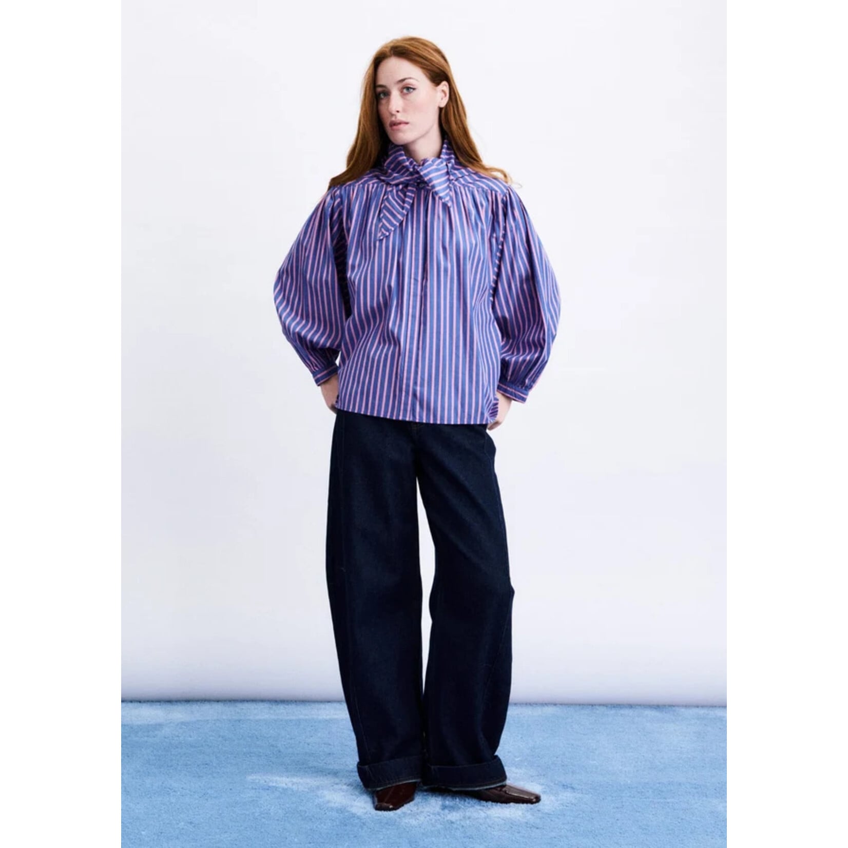 FRNCH FRNCH blouse GURI blauw/roze