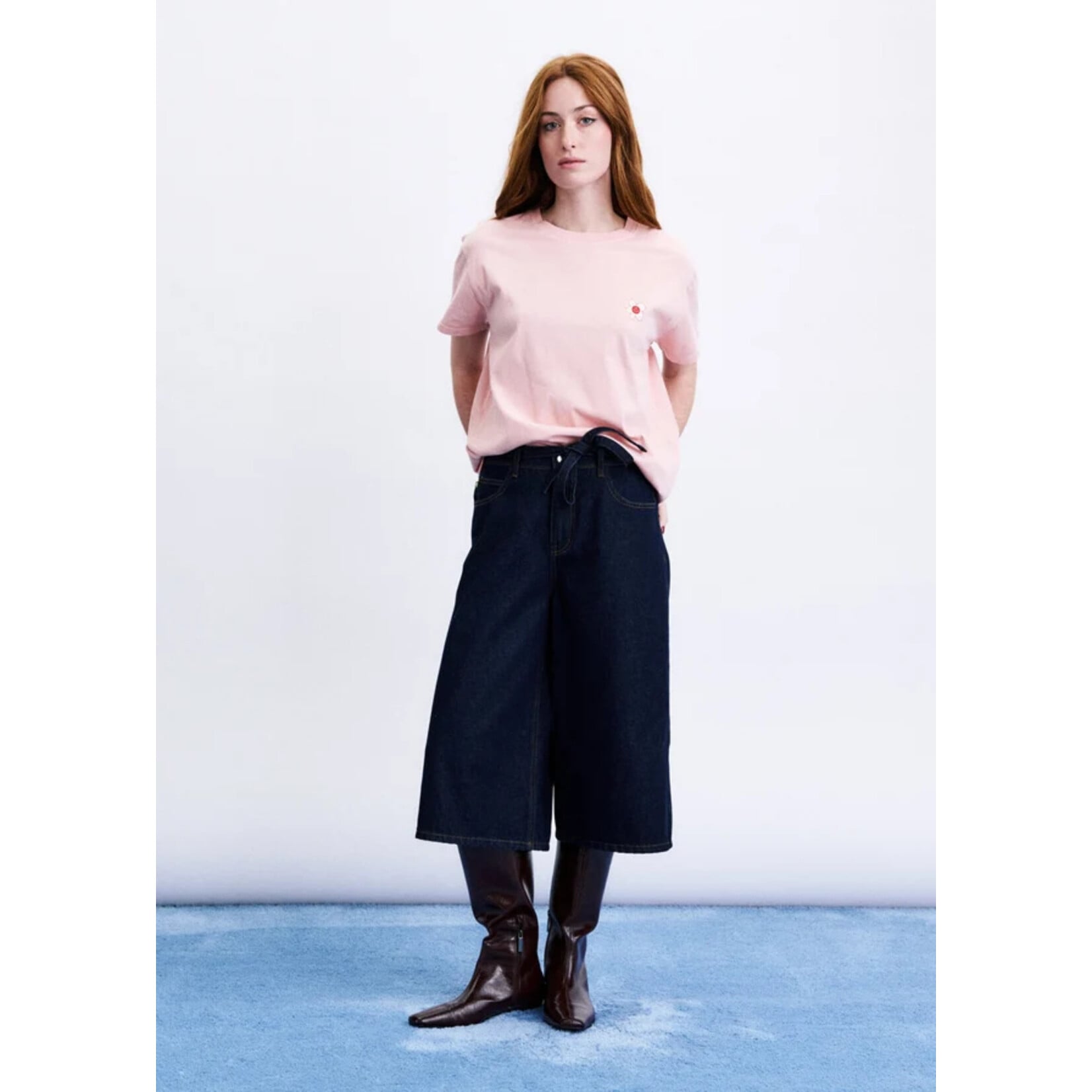 FRNCH FRNCH jeans bermuda SARAKINIKO blauw