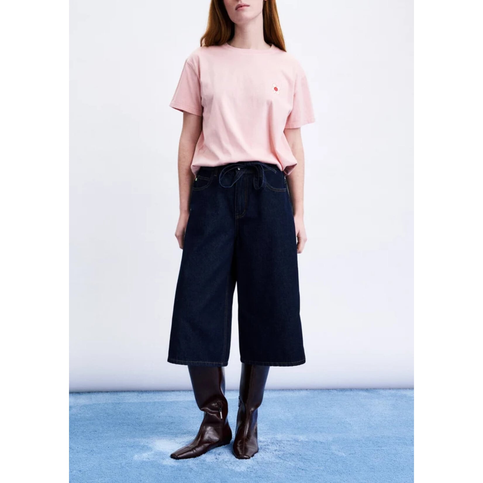 FRNCH FRNCH jeans bermuda SARAKINIKO blauw