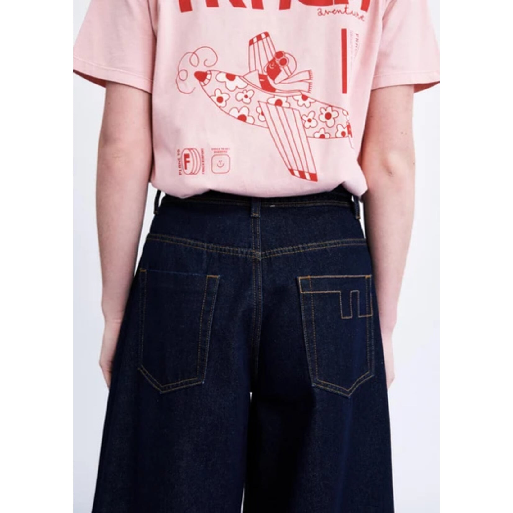 FRNCH FRNCH jeans bermuda SARAKINIKO blauw