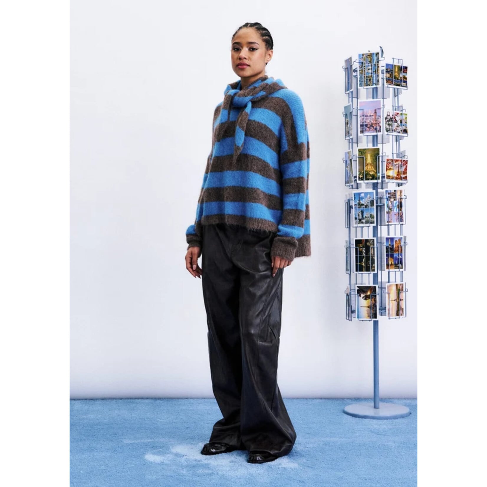 FRNCH FRNCH trui KALAMATA scarf blauw