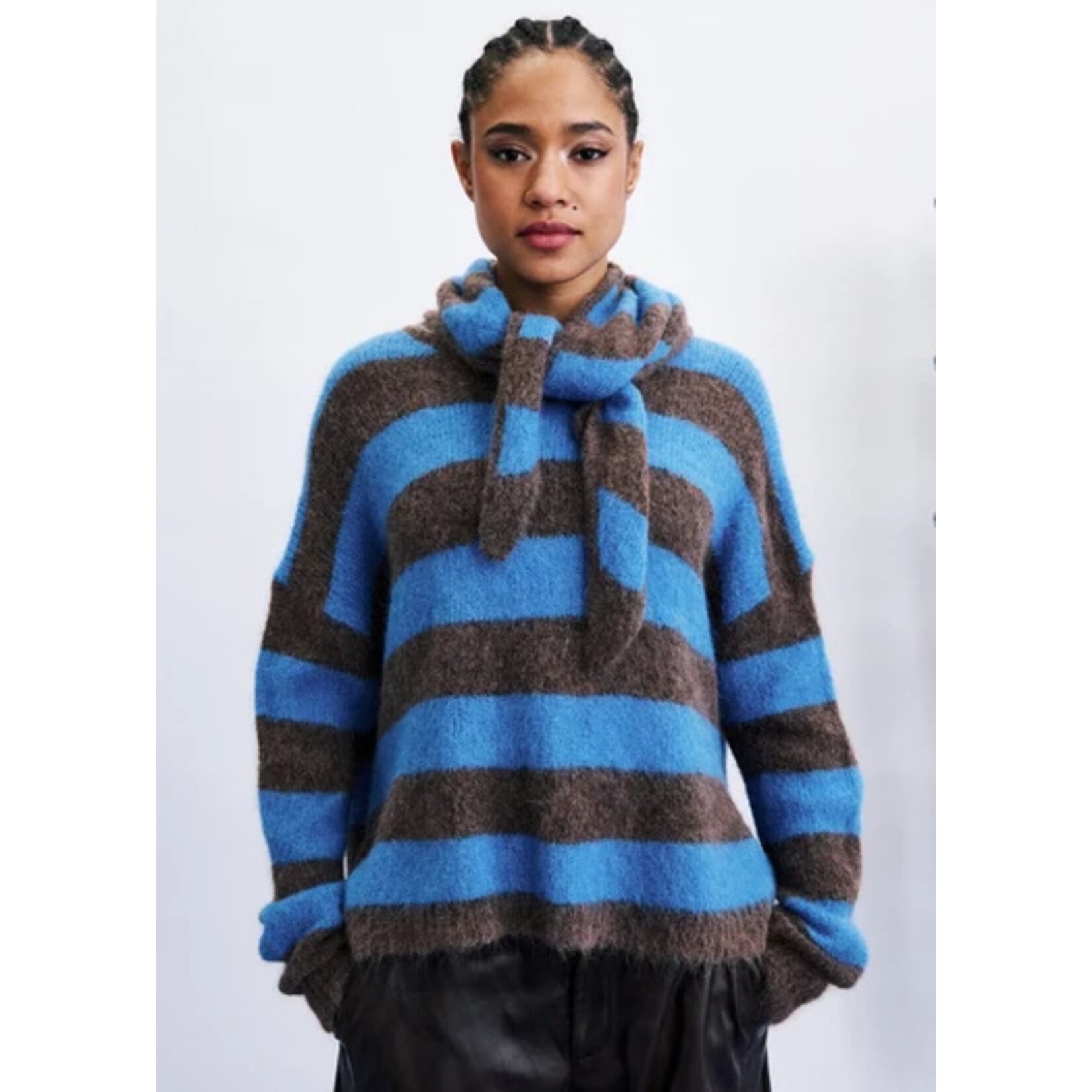 FRNCH FRNCH trui KALAMATA scarf blauw