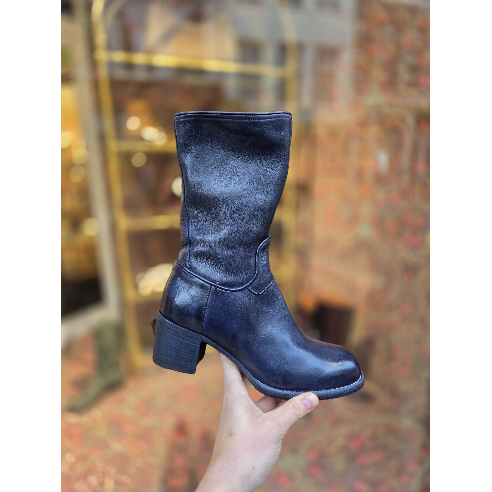 Paul Silence leren hoog QA04 blauw