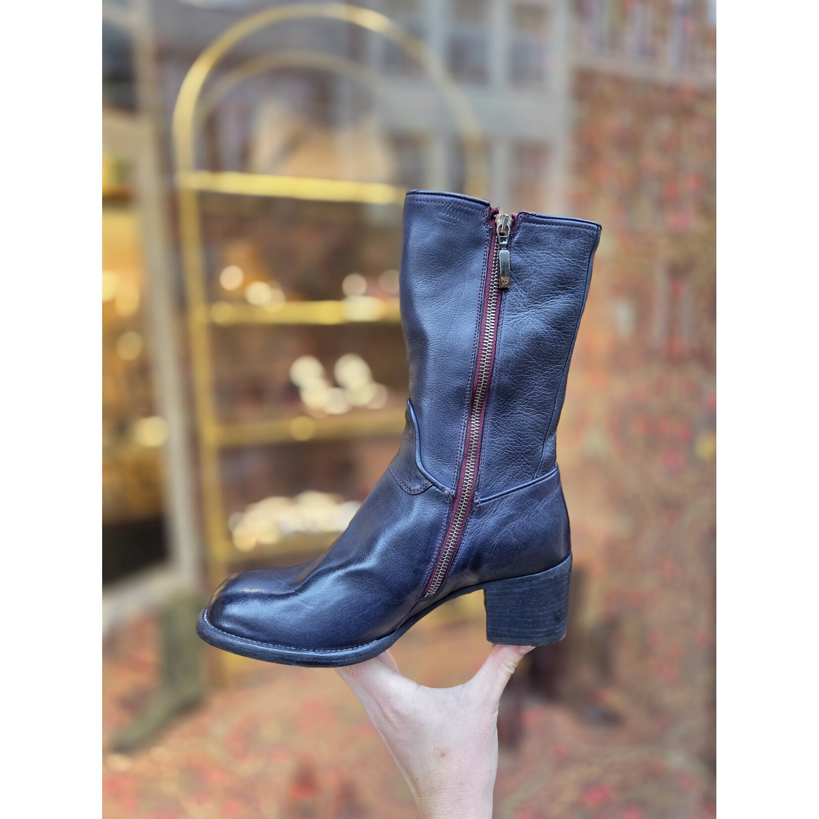 Paul Silence leren hoog QA04 blauw