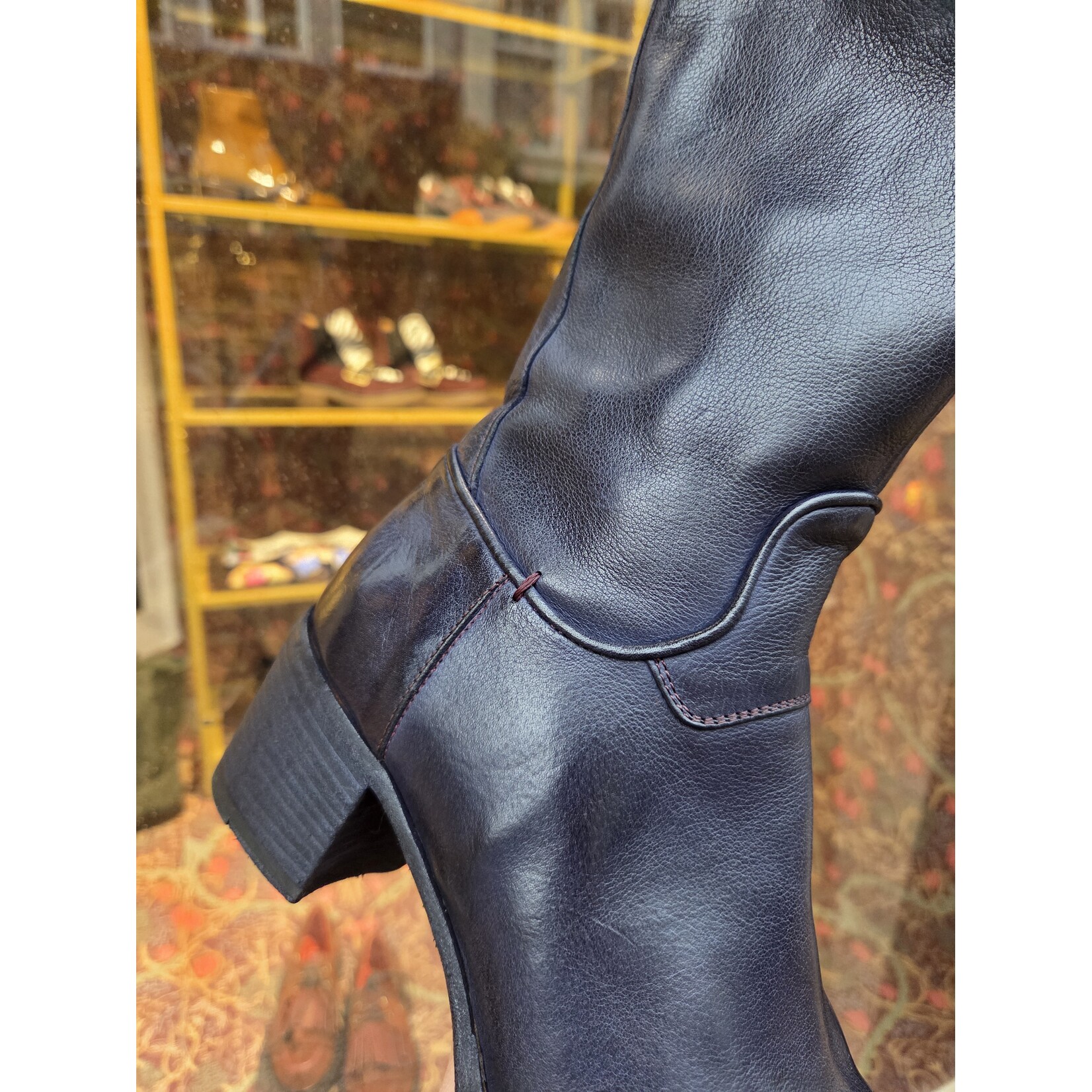 Paul Silence leren hoog QA04 blauw