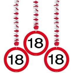 Hangdecoratie 18 Verkeersbord huismerk kopen in de aanbieding