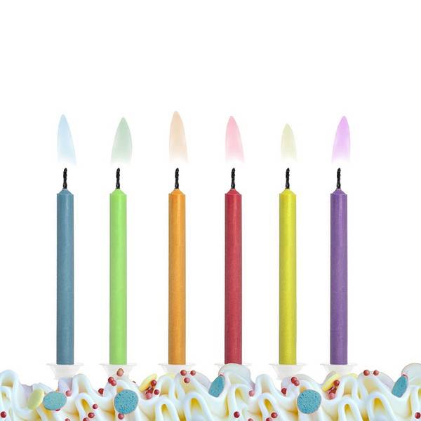 Kaarsjes Met Gekleurde Vlam huismerk kopen in de aanbieding