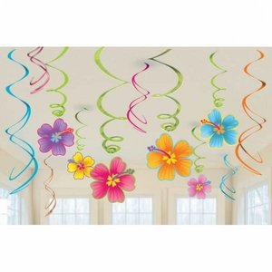 Hangdecoratie Hibiscus swirls