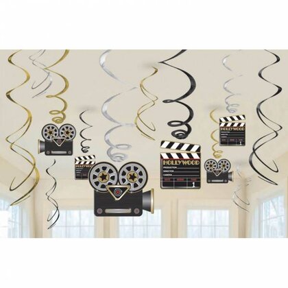 Hangdecoratie Hollywood luxe 12 delig