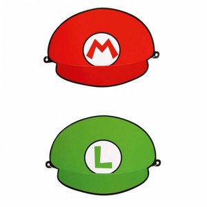 Feest hoedjes Super Mario 8 stuks