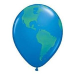 Ballonnen wereldbol 6 stuks