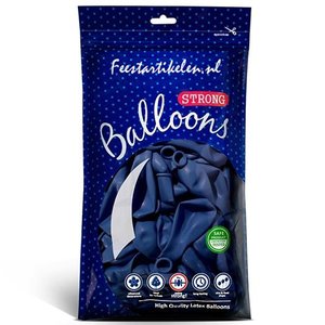 Ballonnen donkerblauw 100 stuks