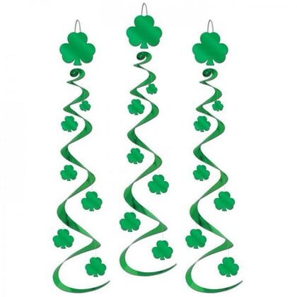 St Patricks Day Shamrock Whirls luxe