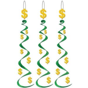 Hangdecoratie Whirls Dollar Op is Op