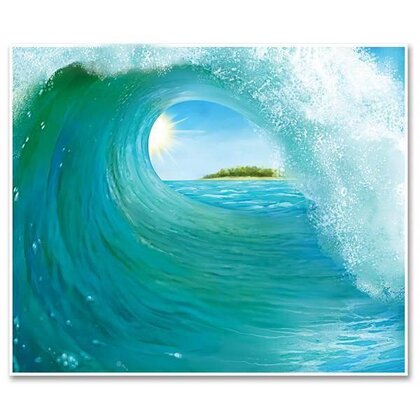 Muurposter Tropical Surf Wave