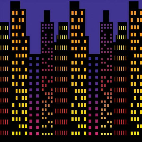 Wanddecoratie Superhelden Skyline huismerk kopen in de aanbieding