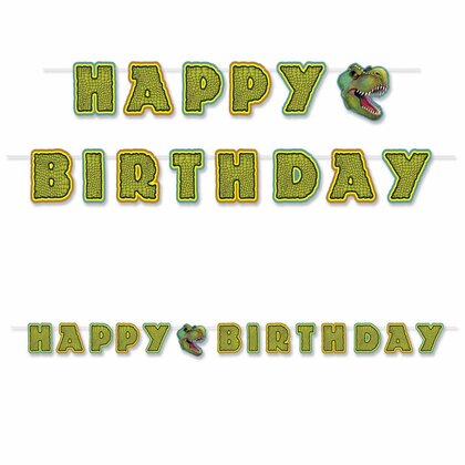 Letterslinger Dinosaurus Happy Birthday