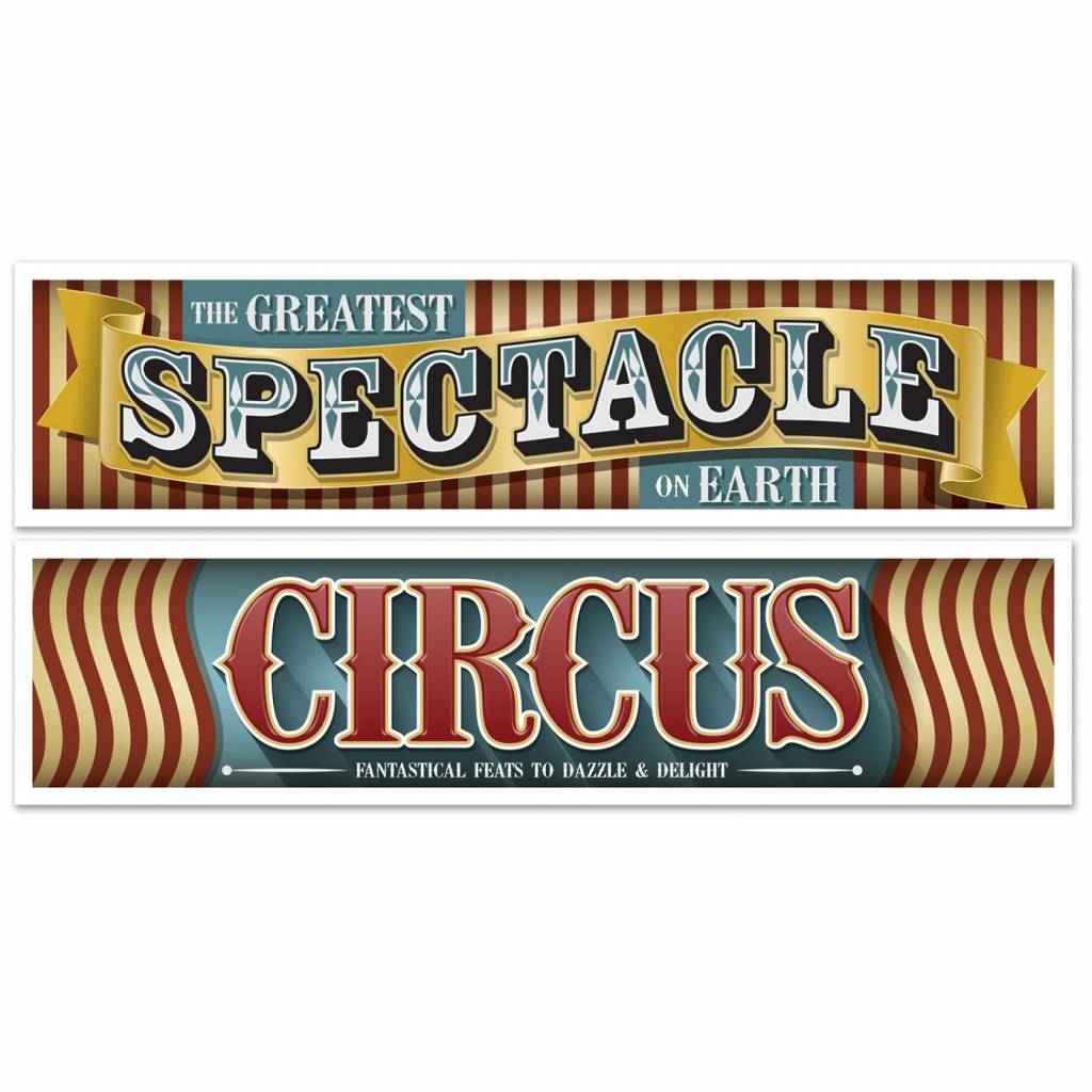 Banners Circus 2 stuks groot