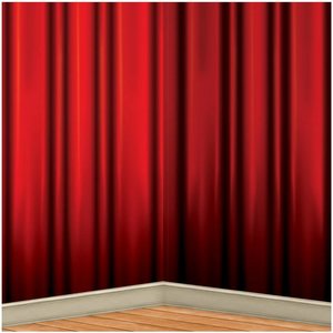 Wanddecoratie Theater Gordijn Op is Op