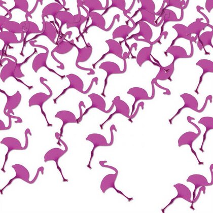 Glitter confetti flamingo