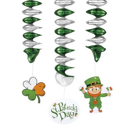 St Patricks Day hangdecoraties 3 stuks