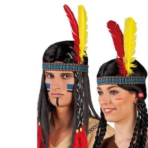 Indianenband met veren Op is Op