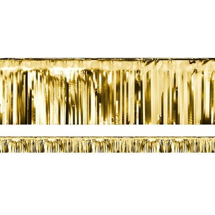 Franjelijn metallic goudkleurig 6 meter