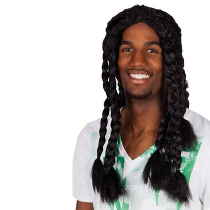 Pruik rasta zwart Op is Op