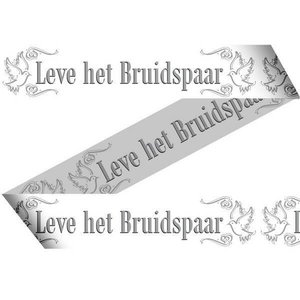 Afzetlint Leve het bruidspaar Op is Op
